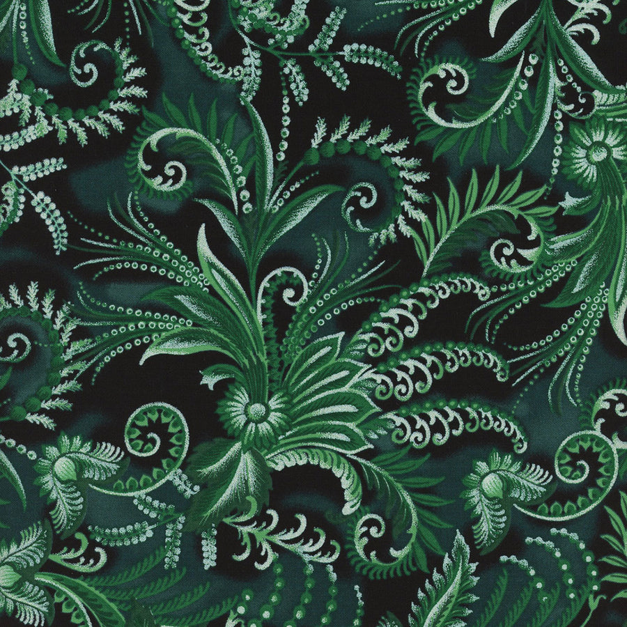 Winterberry Scroll Green