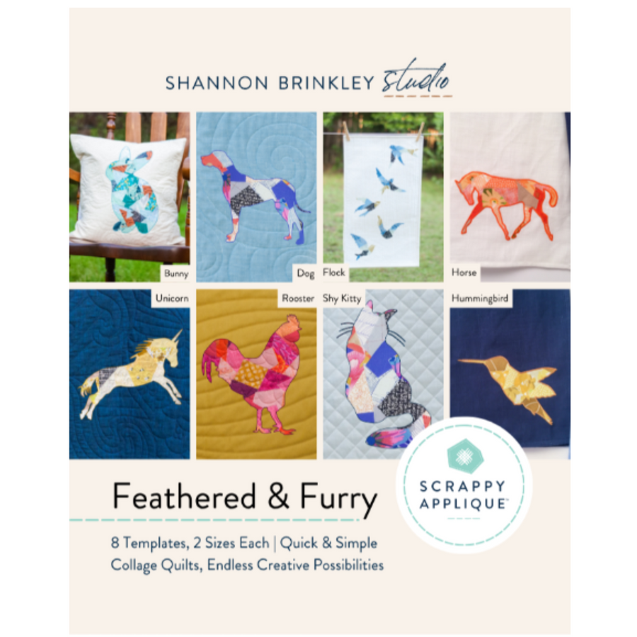 Scrappy Applique Pattern Book - Feathered & Furry