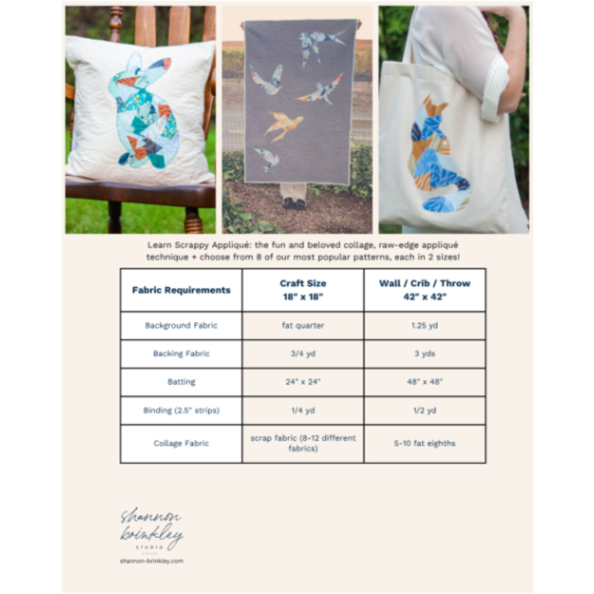 Scrappy Applique Pattern Book - Feathered & Furry