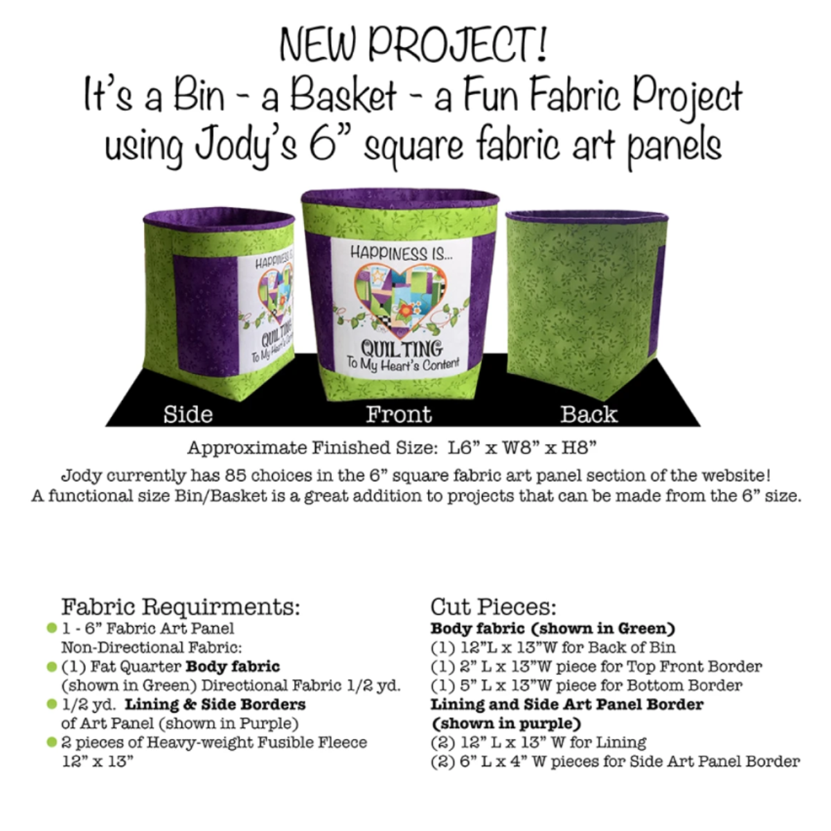 Fabric Bin Kit