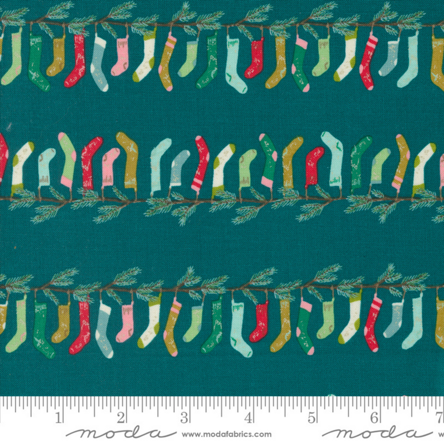 Cozy Wonderland - Stocking Stripes Teal