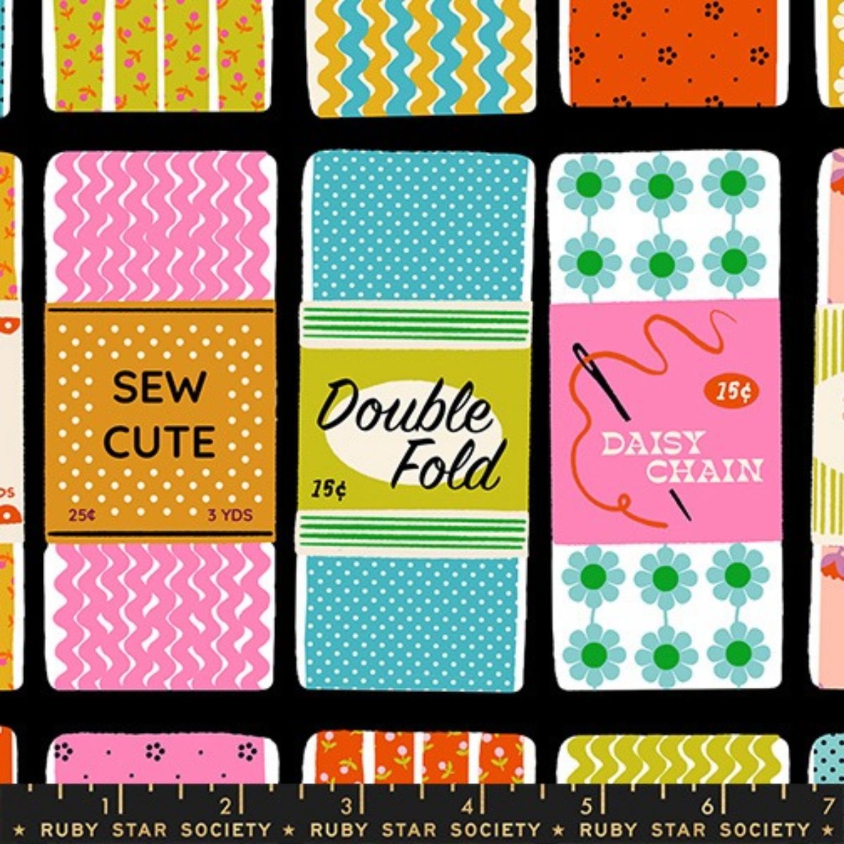 1-800 Notions Sew Cute Ephemera Black