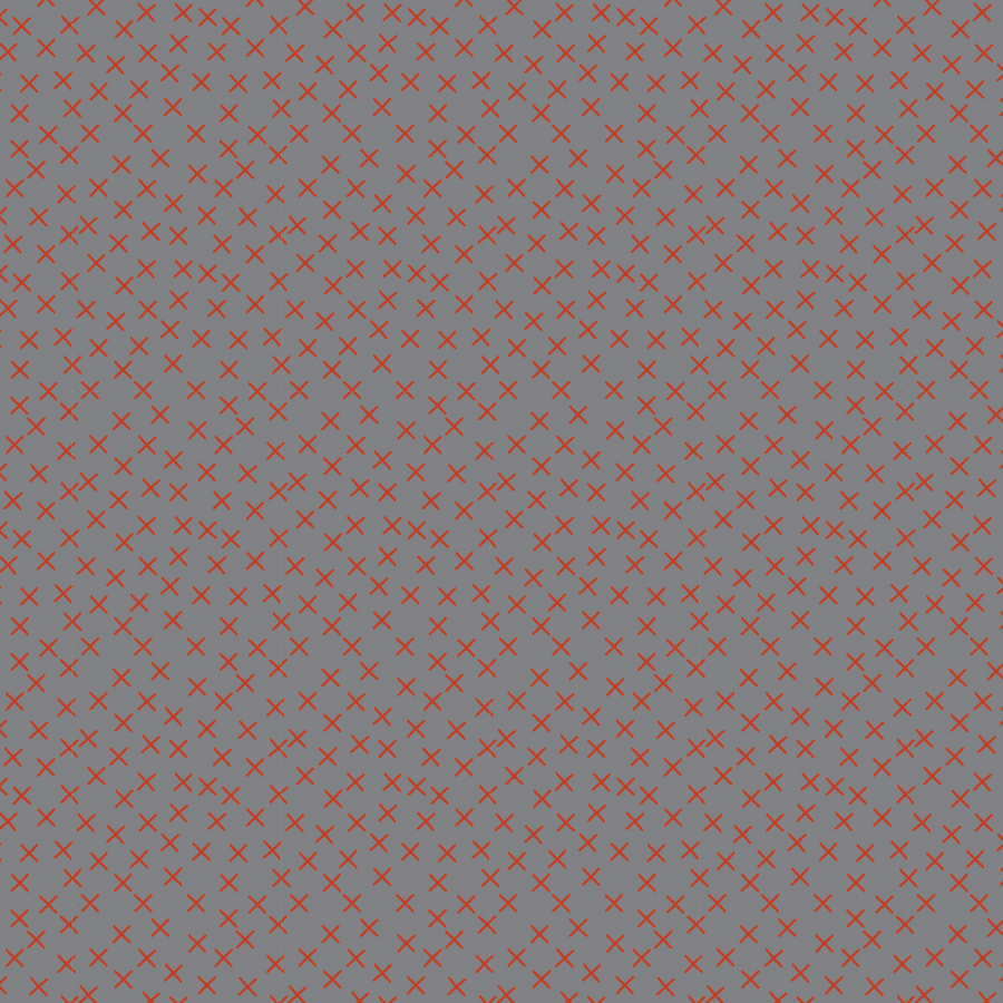 Crossroads - Red on Grey - 49cm Remnant