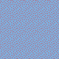 Crossroads - Red on Blue - 48cm Remnant