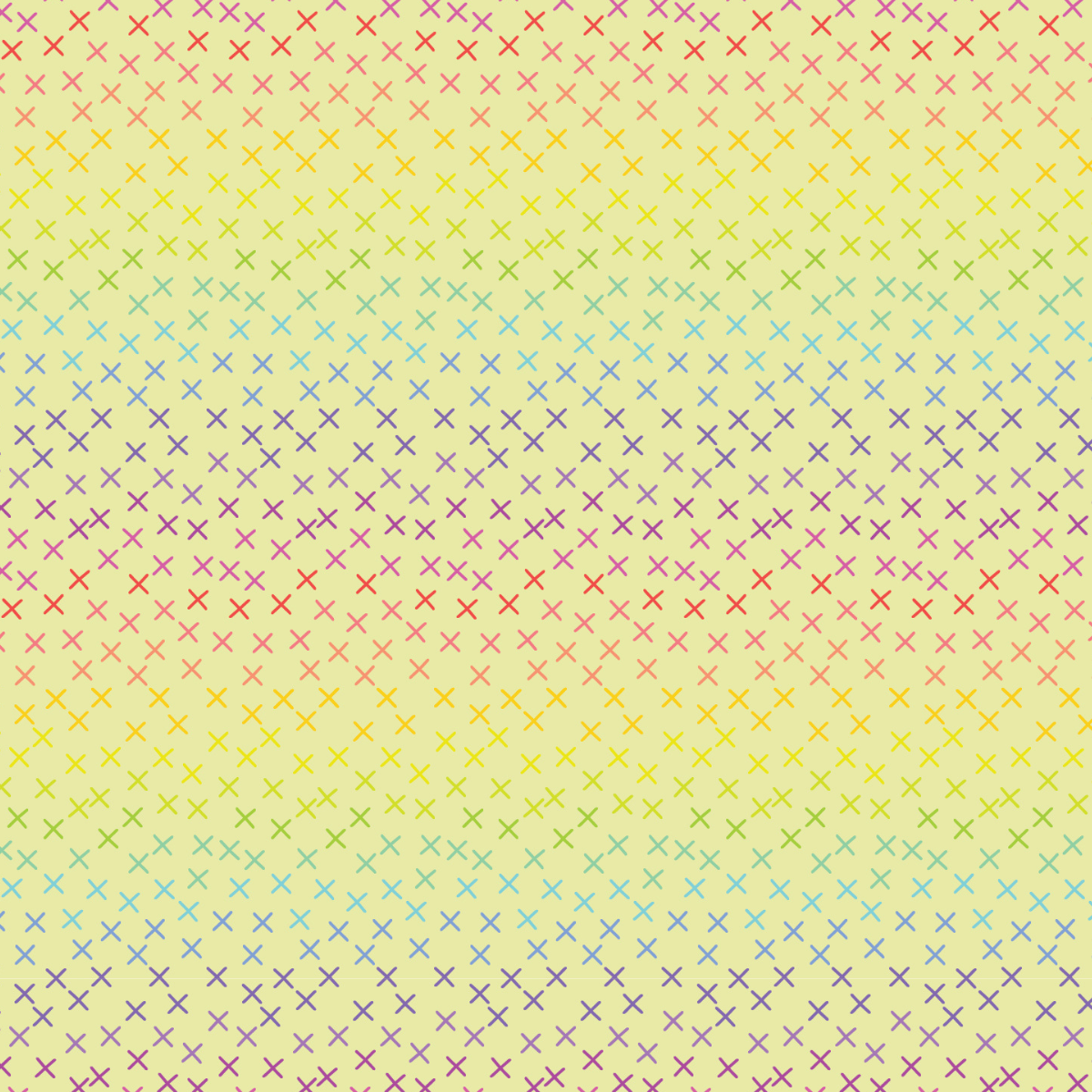 Crossroads - Rainbow on Yellow - 48cm Remnant