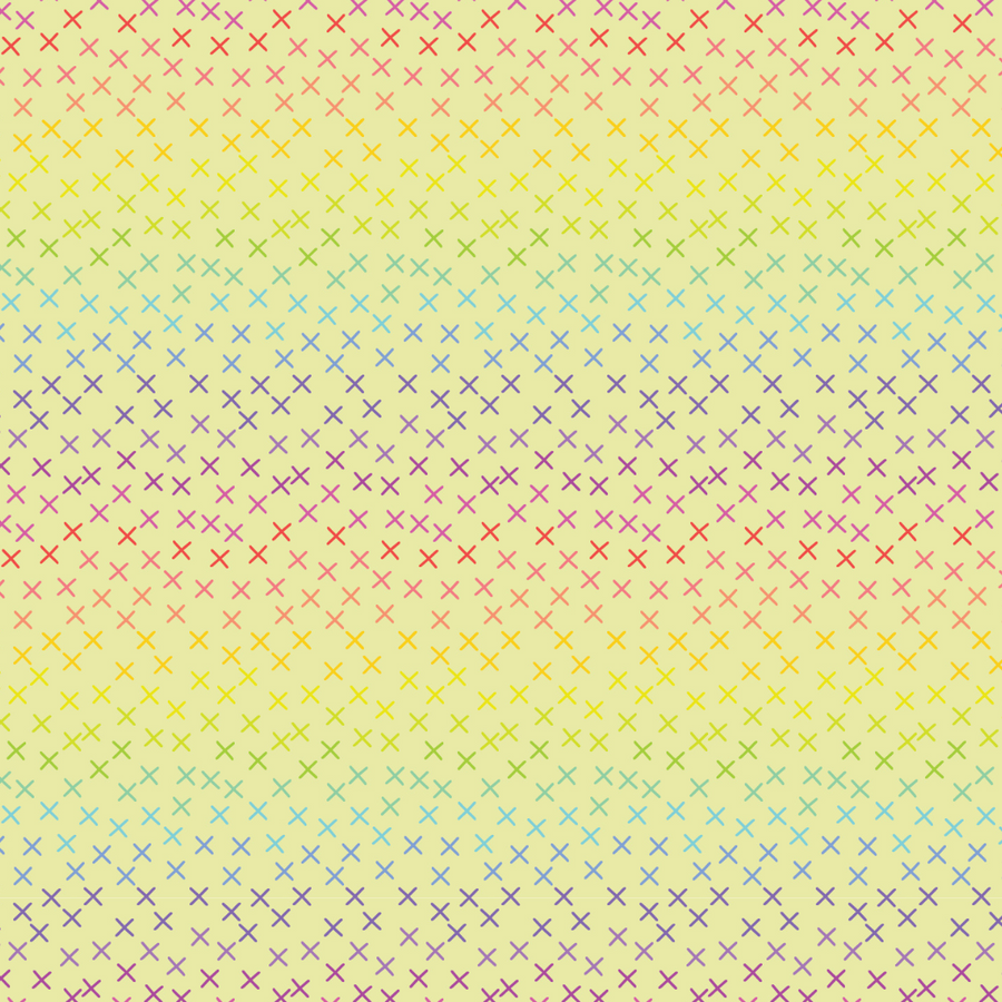 Crossroads - Rainbow on Yellow - 48cm Remnant